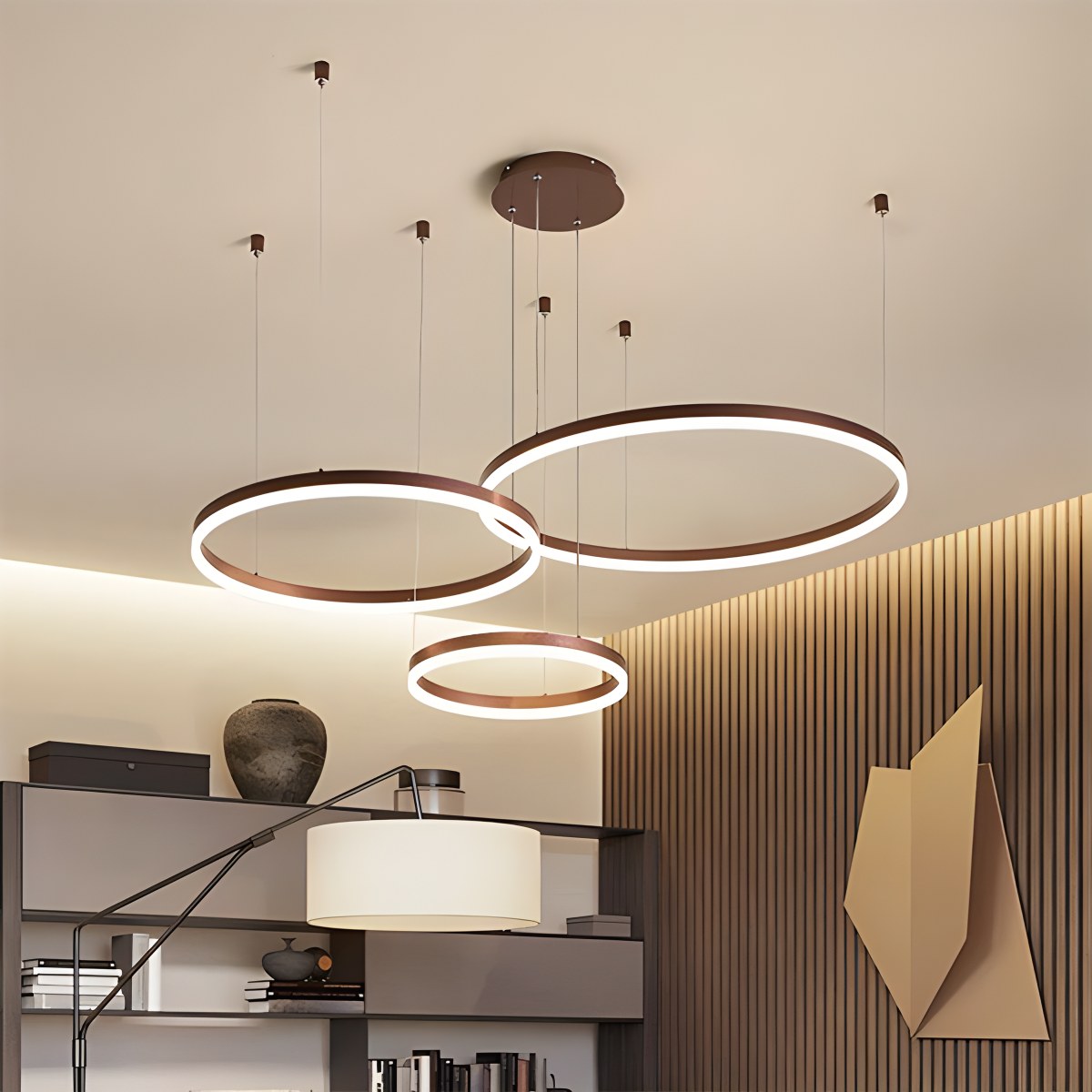 Eloer Modern Wireless Ring Chandelier Ceiling Lamp