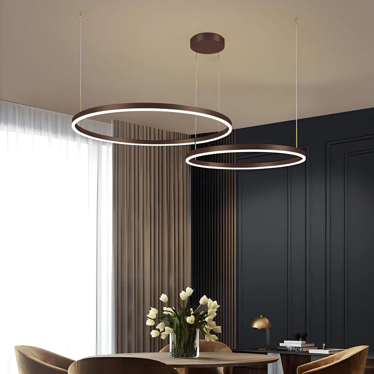 Eloer Modern Wireless Ring Chandelier Ceiling Lamp