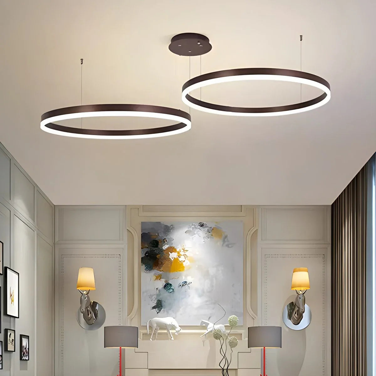 Eloer Modern Wireless Ring Chandelier Ceiling Lamp