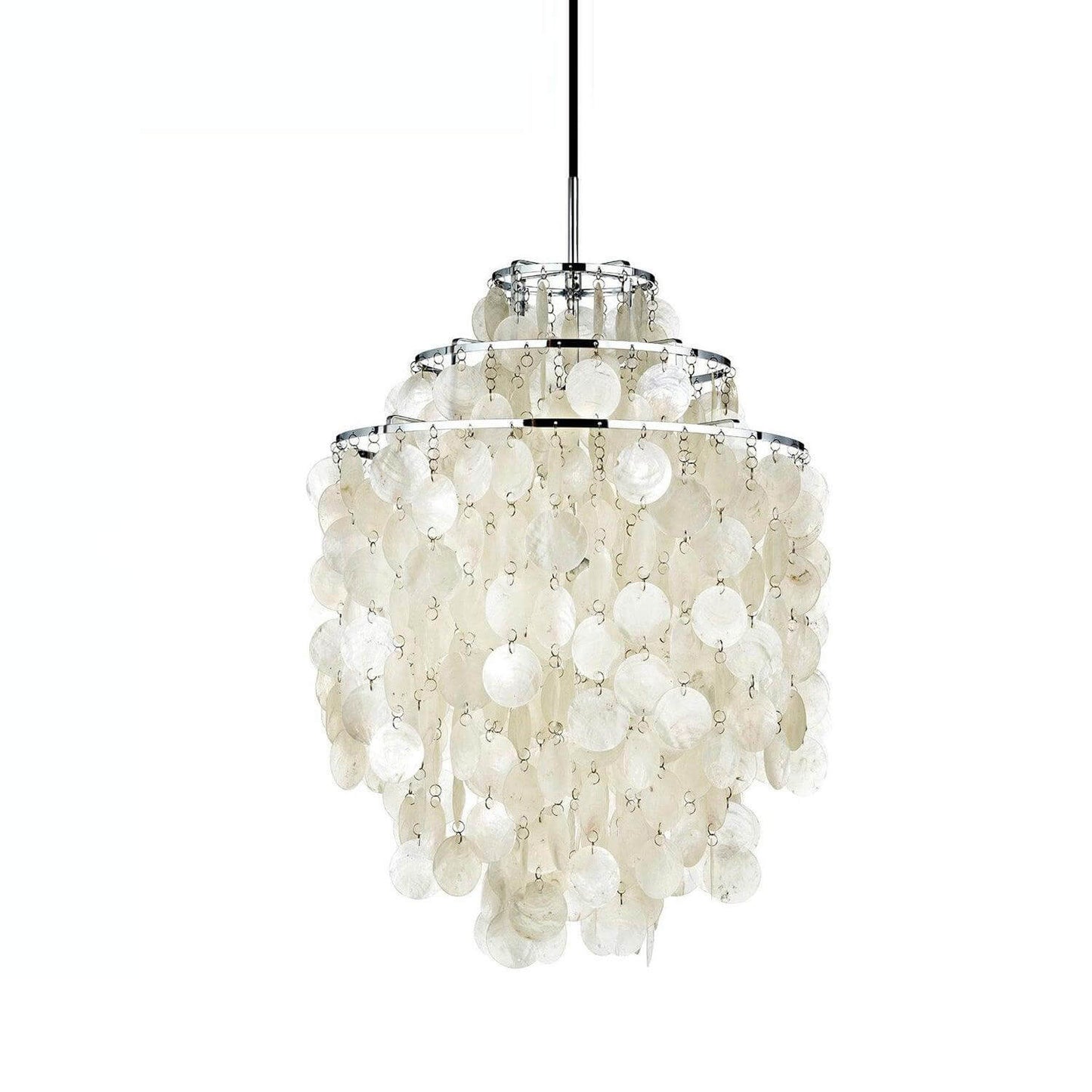 Eloer Round Shell Chandelier for Bedroom Living Room