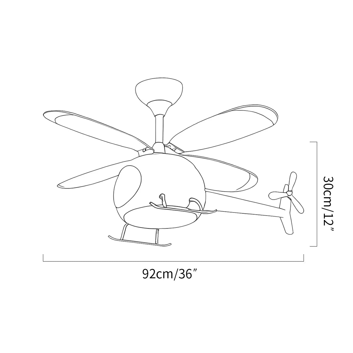 Eloer Airplane Ceiling Fan Lamp for Children’s Room