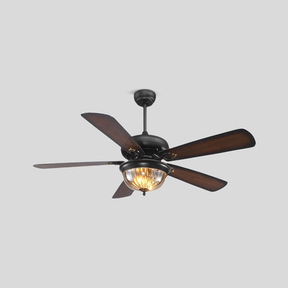Eloer Vintage Wood Ceiling Fan Lamp for Living Room