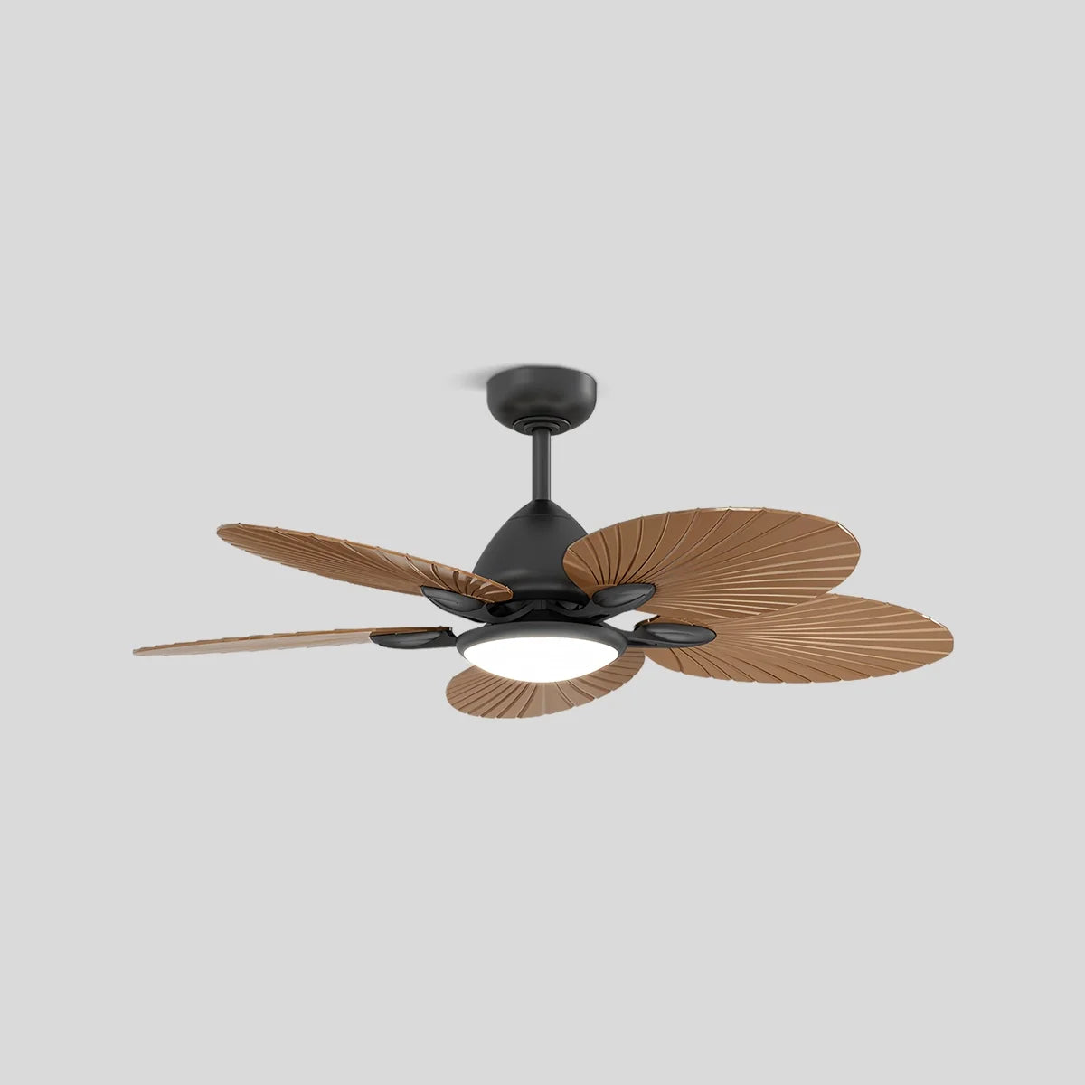 Eloer 5-Blade Palm Leaf Ceiling Fan with Light